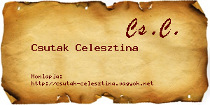 Csutak Celesztina névjegykártya